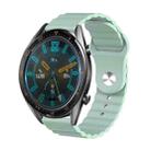 22mm For Huawei Watch GT2e / GT2 46mm Reverse Buckle Wave Silicone Watch Band(Mint Green) - 1