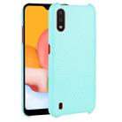 For Galaxy A01 Shockproof Crocodile Texture PC + PU Case(Light green) - 1