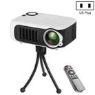 A2000 Portable Projector 800 Lumen LCD Home Theater Video Projector, Support 1080P, US Plug (White) - 1