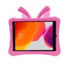 Butterfly Bracket Style EVA Children Shockproof Protective Case For iPad 10.2 2021 / 2020 / 2019 / 10.5(RoseRed) - 1