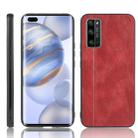 For Huawei Honor 30 Pro Shockproof Sewing Cow Pattern Skin PC + PU + TPU Case(Red) - 1