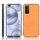 For Huawei Honor 30 Pro Shockproof Sewing Cow Pattern Skin PC + PU + TPU Case(Orange) - 1