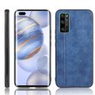 For Huawei Honor 30 Pro Shockproof Sewing Cow Pattern Skin PC + PU + TPU Case(Blue) - 1