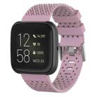 For Fitbit Versa / Versa 2 / Versa Lite 20mm Breathable Silicone Watch Band (Light Purple) - 1