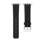 For Apple Watch Series 9&8&7 41mm / SE 3&SE 2&6&SE&5&4 40mm / 3&2&1 38mm Braided Strap(Black) - 1