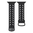 For Apple Watch Series 7 41mm / 6 & SE & 5 & 4 40mm / 3 & 2 & 1 38mm Silicone breathable strap sports fashion(Black) - 1