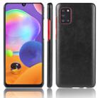 For Galaxy A31 Shockproof Litchi Texture PC + PU Case(Black) - 1