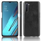 For Oppo Reno3 5G Shockproof Litchi Texture PC + PU Case(Black) - 1