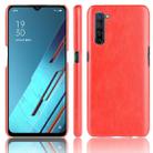 For Oppo Reno3 5G Shockproof Litchi Texture PC + PU Case(Red) - 1