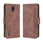 For Nokia 1.3 Wallet Style Skin Feel Calf Pattern Leather Case ，with Separate Card Slot(Brown) - 1