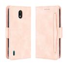 For Nokia 1.3 Wallet Style Skin Feel Calf Pattern Leather Case ，with Separate Card Slot(Pink) - 1