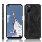 For Oppo A92/A72/A52 Shockproof Sewing Cow Pattern Skin PC + PU + TPU Case(Black) - 1