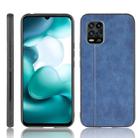 For Xiaomi Mi 10 Lite Shockproof Sewing Cow Pattern Skin PC + PU + TPU Case(Blue) - 1