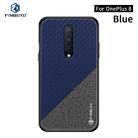 For Oneplus 8 PINWUYO Rong Series  Shockproof PC + TPU+ Chemical Fiber Cloth Protective Cover(Blue) - 1