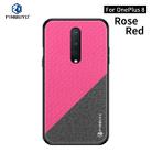 For Oneplus 8 PINWUYO Rong Series  Shockproof PC + TPU+ Chemical Fiber Cloth Protective Cover(Red) - 1