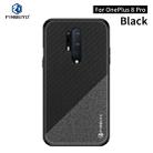 For Oneplus 8 Pro PINWUYO Rong Series  Shockproof PC + TPU+ Chemical Fiber Cloth Protective Cover(Black) - 1