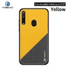 For Huawei Y7P/P40Lite E/Honor9C PINWUYO Rong Series  Shockproof PC + TPU+ Chemical Fiber Cloth Protective Cover(Yellow) - 1