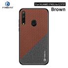 For Huawei Y7P/P40Lite E/Honor9C PINWUYO Rong Series  Shockproof PC + TPU+ Chemical Fiber Cloth Protective Cover(Brown) - 1
