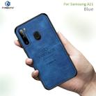 For Galaxy A21 PINWUYO Zun Series PC + TPU + Skin Waterproof And Anti-fall All-inclusive Protective Shell(Blue) - 1