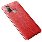 For Galaxy A21s Litchi Texture TPU Shockproof Case(Red) - 1