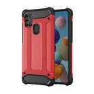 For Samsung Galaxy A21s Magic Armor TPU PC Combination Case(Red) - 1