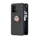 For VIVO Y50 Metal Ring Holder 360 Degree Rotating TPU Case(Black+Rose Gold) - 1