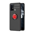 For VIVO Y50 Metal Ring Holder 360 Degree Rotating TPU Case(Black+Red) - 1