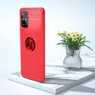 For Galaxy A31 Metal Ring Holder 360 Degree Rotating TPU Case(Red+Red) - 1