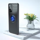 For Galaxy A31 Metal Ring Holder 360 Degree Rotating TPU Case(Black+Blue) - 1