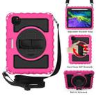 For iPad Pro 11 (2020) PC + Silicone Shockproof Combination Tablet Case with 360 Degree Rotating Holder & Handle(Hot Pink) - 1