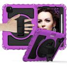 For iPad Pro 11 (2020) PC + Silicone Shockproof Combination Tablet Case with 360 Degree Rotating Holder & Handle(Purple) - 2