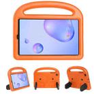 For Galaxy Tab A 8.4（2020） Sparrow Style EVA Flat Anti Falling Protective Shell With Bracket(Orange) - 1