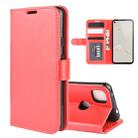 For Google Pixel 4A R64 Texture Single Horizontal Flip Protective Case with Holder & Card Slots & Wallet& Photo Frame(Red) - 1