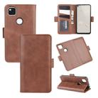 For Google Pixel 4a Dual-side Magnetic Buckle Horizontal Flip Leather Case with Holder & Card Slots & Wallet(Brown) - 1