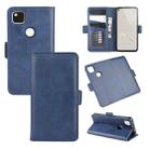 For Google Pixel 4a Dual-side Magnetic Buckle Horizontal Flip Leather Case with Holder & Card Slots & Wallet(Dark Blue) - 1
