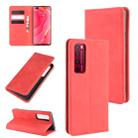 For Huawei Nova 7 Pro 5G Retro-skin Business Magnetic Suction Leather Case with Holder & Card Slots & Wallet(Red) - 1