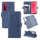 For Huawei Nova 7 Pro 5G Dual-side Magnetic Buckle Horizontal Flip Leather Case with Holder & Card Slots & Wallet(Dark Blue) - 1