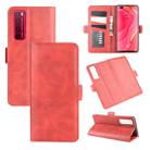 For Huawei Nova 7 Pro 5G Dual-side Magnetic Buckle Horizontal Flip Leather Case with Holder & Card Slots & Wallet(Red) - 1