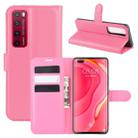 For Huawei Nova 7 Pro 5G Litchi Texture Horizontal Flip Protective Case with Holder & Card Slots & Wallet(Rose red) - 1