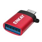 ENKAY ENK-AT101 Aluminium Alloy USB-C / Type-C to USB 3.0 OTG Data Adapter Converter(Red) - 1