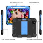 For iPad Pro 11 (2020) Shockproof Two-Color Silicone Protection Tablet Case with Holder & Pen Slot(Black+Blue) - 7