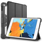 For iPad Mini 5/4/3/2/1 Genius Case TPU + PC Skin Mounted Magnetic Absorption Three Fold Flat Plate Anti Falling Sleeve Protective Shell/Case(Black) - 1