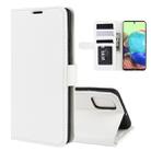 For Galaxy A71 5G R64 Texture Single Horizontal Flip Protective Case with Holder & Card Slots & Wallet& Photo Frame(White) - 1