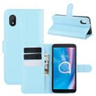 For alcatel 1B (2020) Litchi Texture Horizontal Flip Protective Case with Holder & Card Slots & Wallet(Blue) - 1