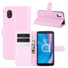 For alcatel 1B (2020) Litchi Texture Horizontal Flip Protective Case with Holder & Card Slots & Wallet(Pink) - 1