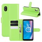 For alcatel 1B (2020) Litchi Texture Horizontal Flip Protective Case with Holder & Card Slots & Wallet(Green) - 1