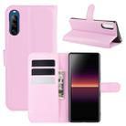 For Sony Xperia L4 Litchi Texture Horizontal Flip Protective Case with Holder & Card Slots & Wallet(Pink) - 1