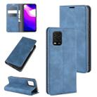 For Xiaomi Mi 10 Lite 5G Retro-skin Business Magnetic Suction Leather Case with Holder & Card Slots & Wallet(Dark Blue) - 1