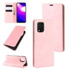 For Xiaomi Mi 10 Lite 5G Retro-skin Business Magnetic Suction Leather Case with Holder & Card Slots & Wallet(Pink) - 1