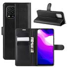 For Xiaomi Mi 10 Lite 5G Litchi Texture Horizontal Flip Protective Case with Holder & Card Slots & Wallet(Black) - 1
